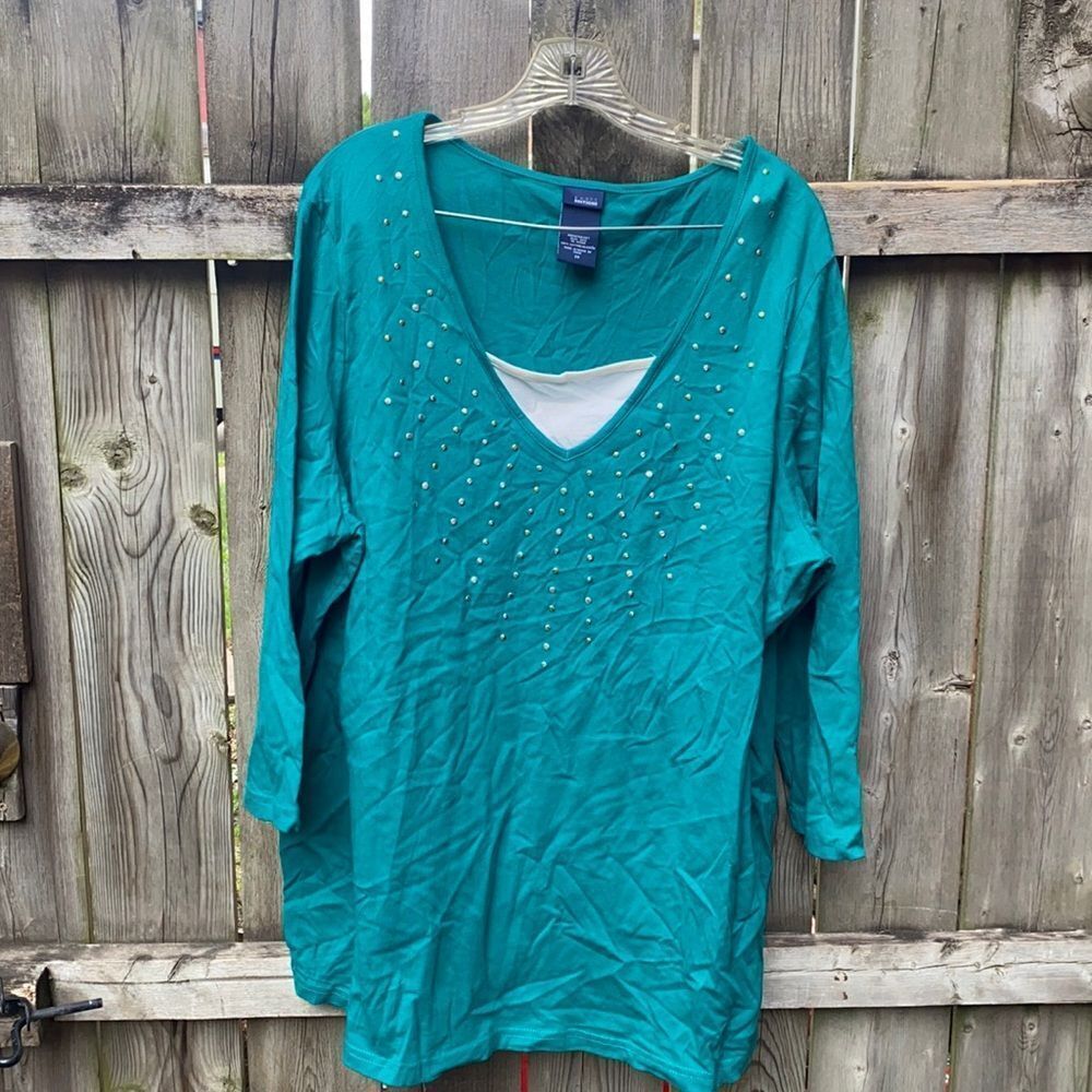 Basic Editions green top sz. 2X